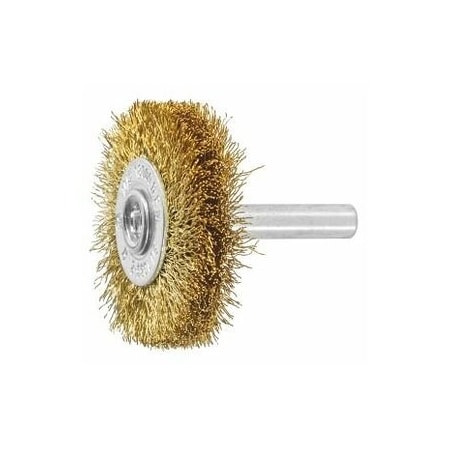 Holex Wheel Brush with Shank, 0.20 mm Brass Wire, Size: 30X6 mm 574360 30X6